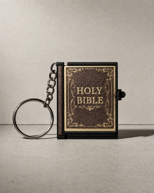 Miniature Holy Bible Keychain Pendant