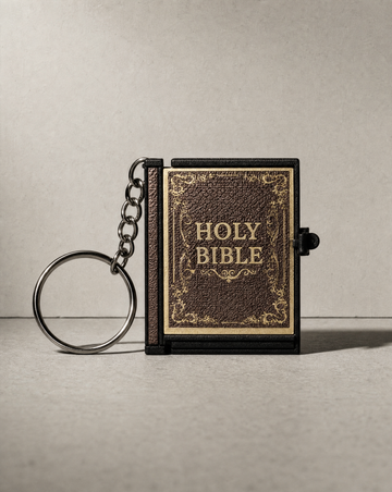 Miniature Holy Bible Keychain Pendant